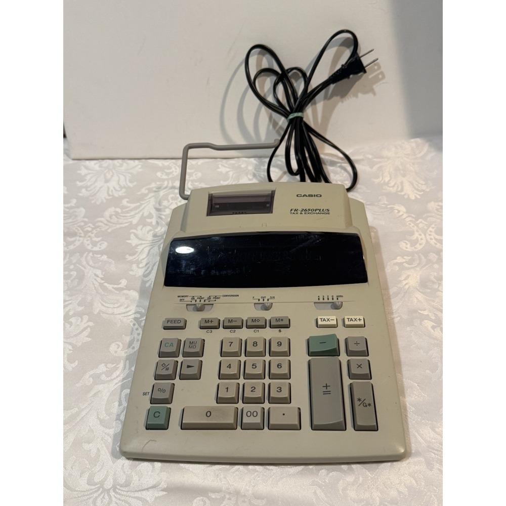 Casio‎ Vintage FR-2650 Plus Tax & Exchange Desktop Printing Calculator